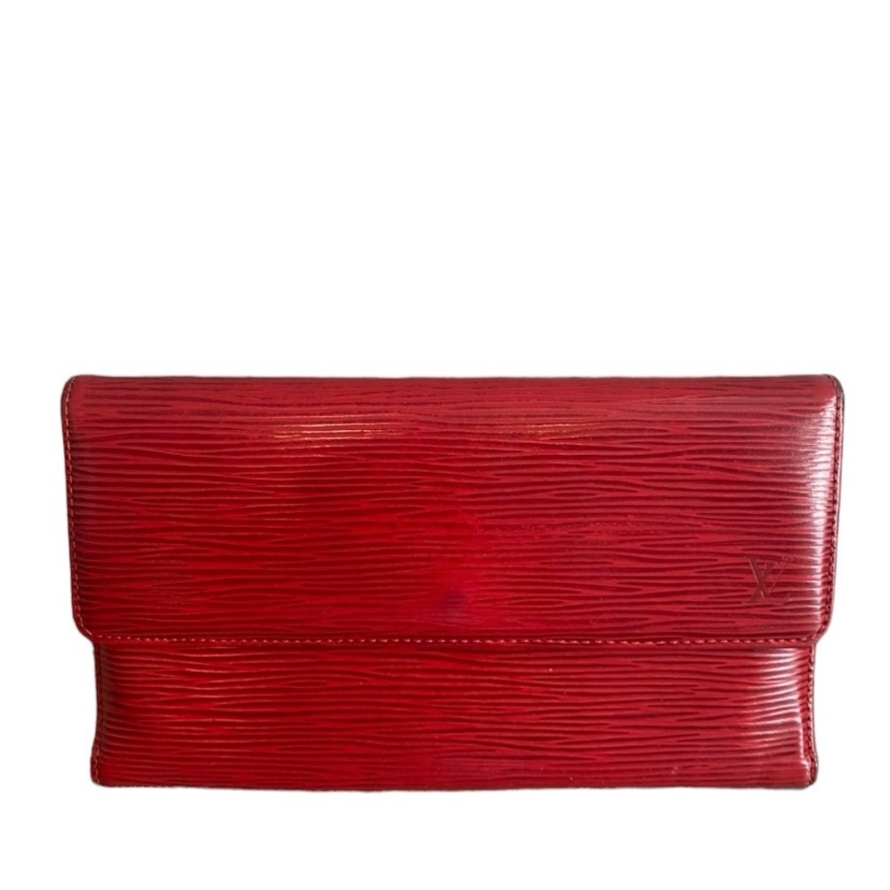 Louis Vuitton Porte Tresor International Red Epi Wallet